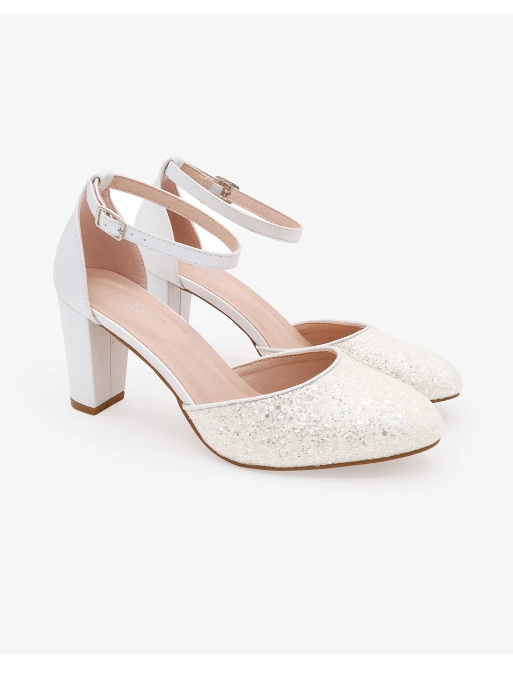 KAILEE P Rock Glitter Block Heel with Ankle Strap - Nora Style